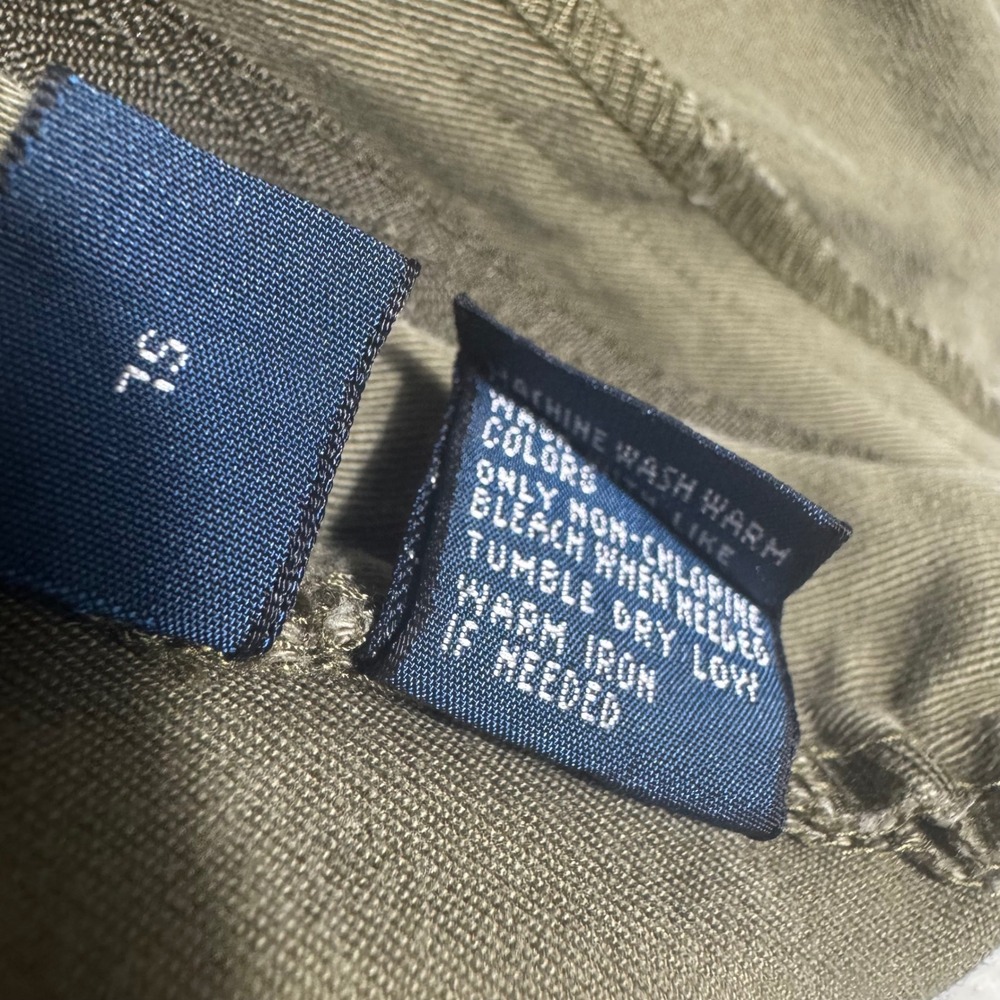 Polo Ralph Lauren Hammond Pant Mens Chino 42x30 Olive Fair Pleated Faded MA399 - Picture 3 of 10